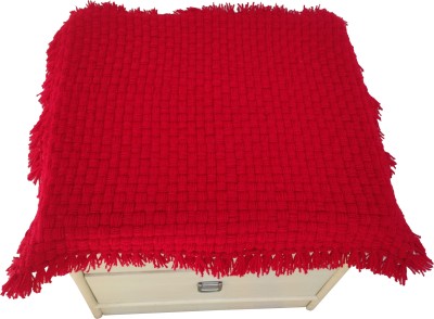 JAIPUR WOOLLEN HANDICRAFT Self Design 2 Seater Table Cover(Red, Cotton)