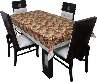 LITHARA Printed 4 Seater Table Cover(Multicolor, Polyester)