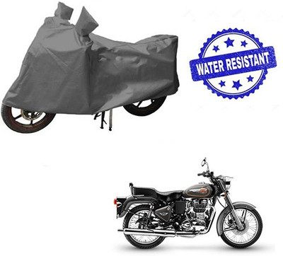 HYBRIDS COLLECTION Waterproof Two Wheeler Cover for Royal Enfield(Bullet 500, Grey)
