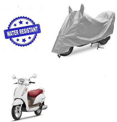 saanvi Two Wheeler Cover for Suzuki(Access, Silver)
