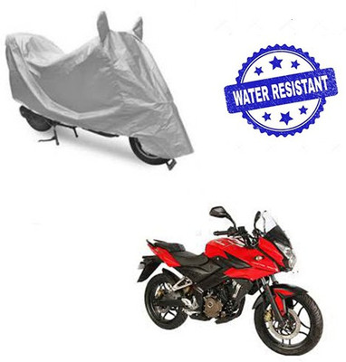 Atulit enterprises Two Wheeler Cover for Bajaj(Pulsar AS 150, Silver)