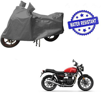 RPSENTTERPR Waterproof Two Wheeler Cover for Triumph(Twin spark, Grey)