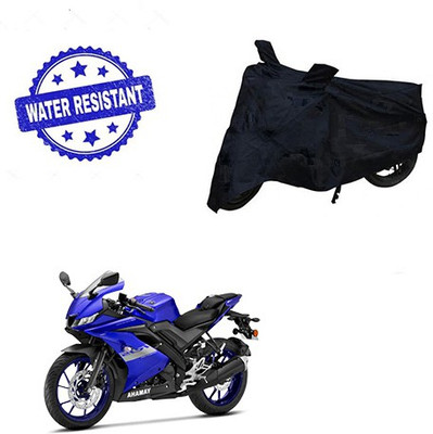 saanvi Two Wheeler Cover for Yamaha(R15 V3, Black)