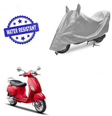 Pecko Two Wheeler Cover for Piaggio(Vespa VXL, Silver)
