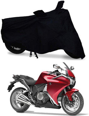 Amozkart Two Wheeler Cover for Honda(VFR 1200F, Black)