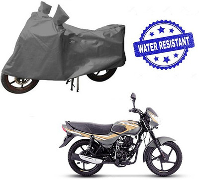 HYBRIDS COLLECTION Waterproof Two Wheeler Cover for Bajaj(CT100, Grey)