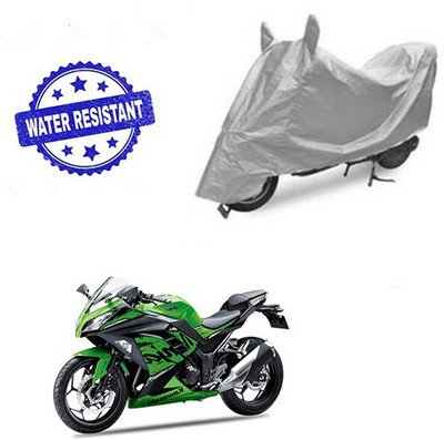 Atulit enterprises Two Wheeler Cover for Kawasaki(Ninja 300, Silver)