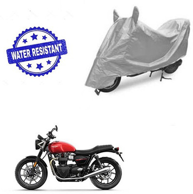 Pecko Two Wheeler Cover for Triumph(Twin spark, Silver)