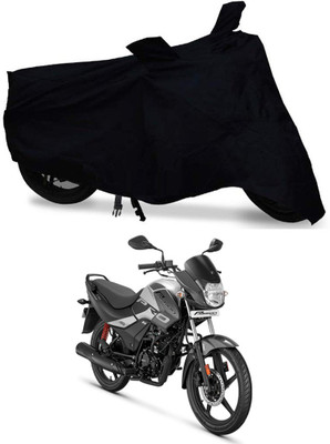 Amozkart Two Wheeler Cover for Hero(Passion Plus, Black)