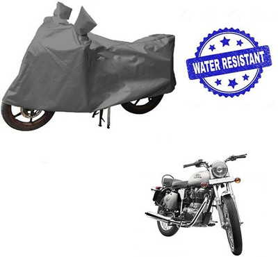 HYBRIDS COLLECTION Waterproof Two Wheeler Cover for Royal Enfield(Bullet 350, Grey)