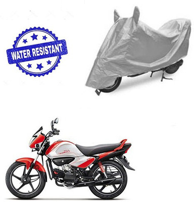 saanvi Two Wheeler Cover for Hero(Splendor I Smart, Silver)