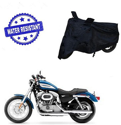 Feel heaven Two Wheeler Cover for Harley Davidson(XL 883, Black)