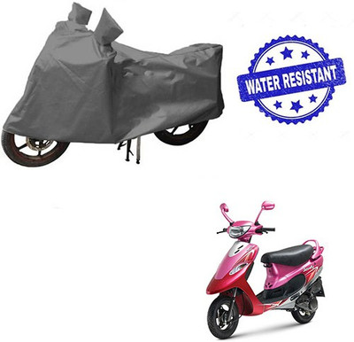 HYBRIDS COLLECTION Waterproof Two Wheeler Cover for TVS(Scooty Pep+, Grey)