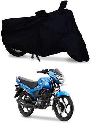 HYBRIDS COLLECTION Two Wheeler Cover for TVS(Victor GLX, Black)