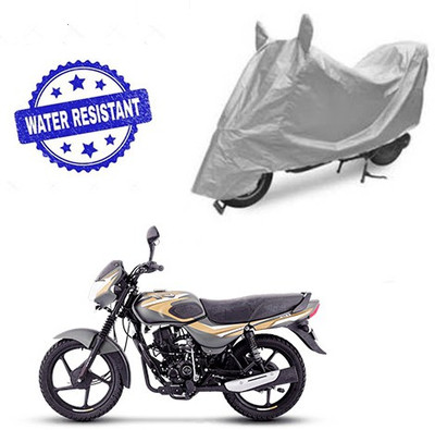 Pecko Two Wheeler Cover for Bajaj(CT100, Silver)