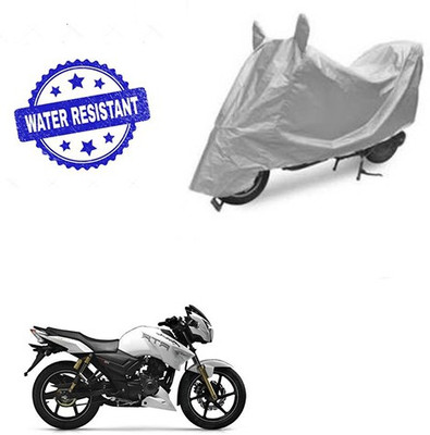 Atulit enterprises Two Wheeler Cover for TVS(Apache RTR 180, Silver)