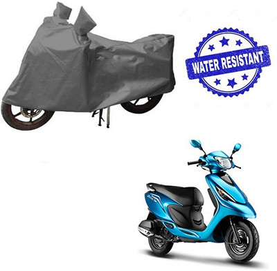 HYBRIDS COLLECTION Waterproof Two Wheeler Cover for TVS(Zest, Grey)