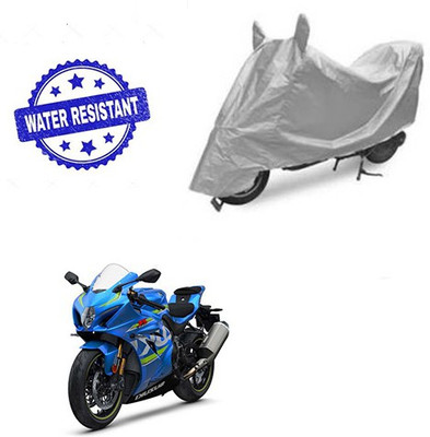 RPSENTTERPR Waterproof Two Wheeler Cover for Suzuki(GSX, Silver)