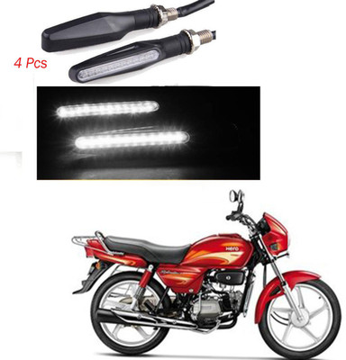 BRPEARl Front, Rear LED Indicator Light for Hero Splendor Plus(White)