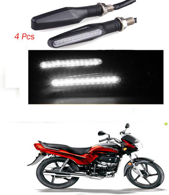 BRPEARl Front, Rear LED Indicator Light for Hero Passion Plus(White)
