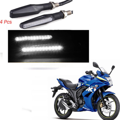 BRPEARl Front, Rear LED Indicator Light for Suzuki Gixxer SF(White)