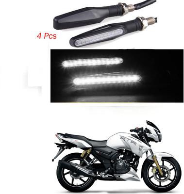 BRPEARl Front, Rear LED Indicator Light for TVS Apache RTR 180(White)