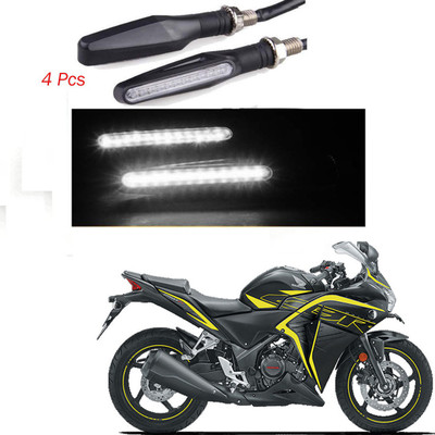 BRPEARl Front, Rear LED Indicator Light for Honda CBR 250R(White)