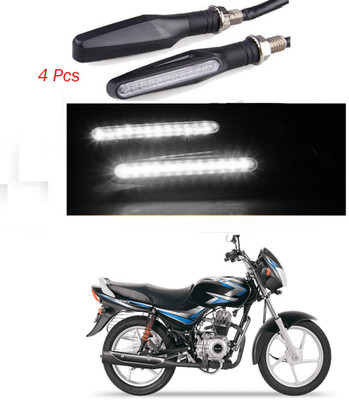 BRPEARl Front, Rear LED Indicator Light for Bajaj CT 100(White)