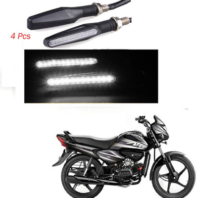 BRPEARl Front, Rear LED Indicator Light for Hero Splendor NXG(White)