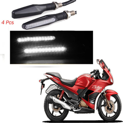 BRPEARl Front, Rear LED Indicator Light for Hero Karizma ZMR(White)