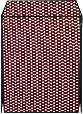 KingMatters Front Loading Washing Machine  Cover(Width: 62 cm, White, Maroon)