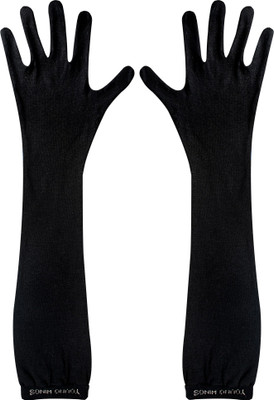 Young Wings Cotton Arm Sleeve For Women(Free, Black)