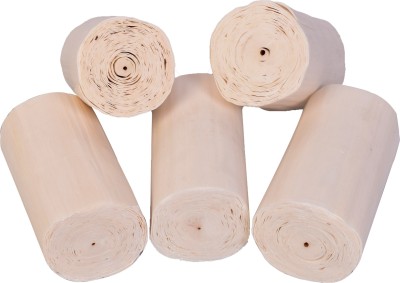 Vardhman Export Quality Flower making sola wood paper made from natural sola wood stick , pack of 5 White rolls with rare defective piece