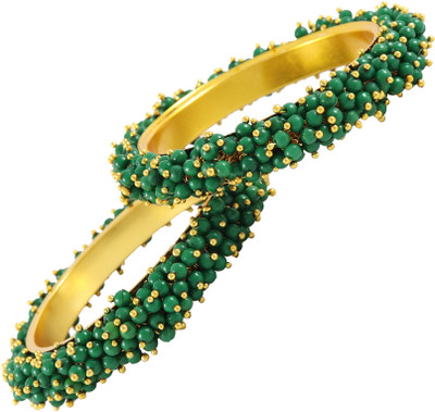 Zulka Get Your Traditions Metal, Plastic Beads Kada(Pack of 2)