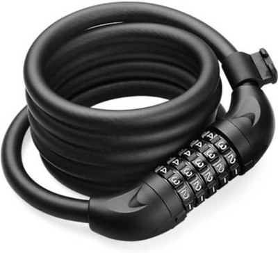 Gacher 5 Digit Resettable Number Lock for Bikes, Cycles, Helmets (with Mounting Bracket) Cycle Lock