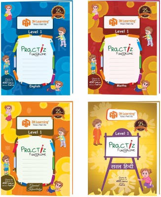 3H Learning’s LKG/KG 1-272 Pages -Early Learning Read, Write & Practice- 4 books combo -PractiZ fun@home [3-5 Yrs] (English/Mathematics/ Hindi/GK) curated for complete year’s syllabus for Kindergarten(Paperback, 3H Learning)