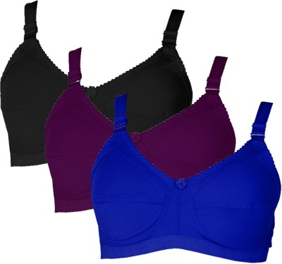 TEENY BOPPER Women Full Coverage Non Padded Bra(Purple, Blue, Black)