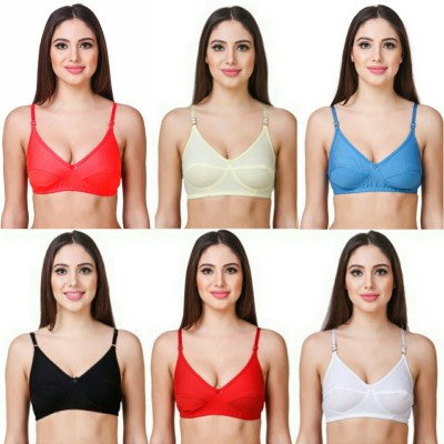 Fashion Bazaar bra combo pack\bra combo pack of 6 for girls women Women T-Shirt Non Padded Bra(Multicolor)