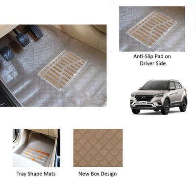 RKPSP Polyutherine 5D Mat For  Hyundai Creta(Beige)
