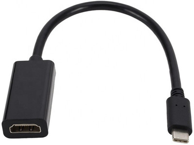 OcAfee Top Supplier USB C to HDMI Adapter 4K HD Cable Type C to HD Converter for MacBook Android Samsung Huawei Xiaomi 0.005 m HDMI Cable(Compatible with Mobilephone, computer, laptop, mac book, Black, One Cable)