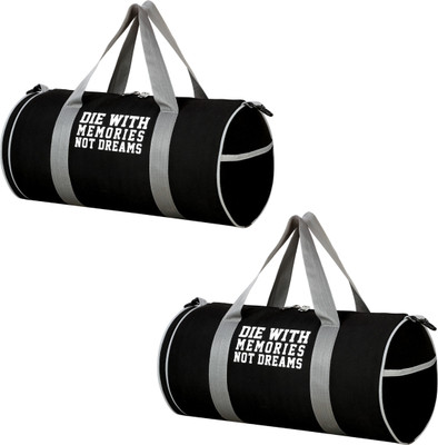 Dmade combo of 2 water resistant premium quality gym bag with separate shoe compartment(Black, Kit Bag)