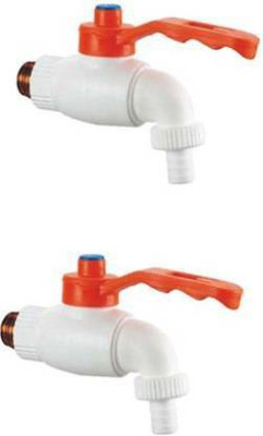 Strength STB-04 PVC Heavy Nozzle Bib Cock for Bathroom, Kitchen, Toilet, Wash Basin, Faucets- Pack of 2 Pcs Bib Tap Faucet(Wall Mount Installation Type)