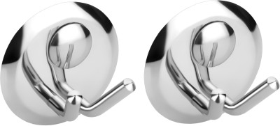 Easyhome Furnish Set of 2 pieces Stainless Steel Robe Hook - Creta Series Hook 2(Pack of 2)