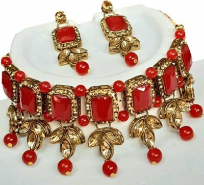 CATALYST Brass Red Jewellery Set(Pack of 1)