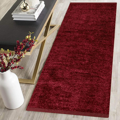 shophouse Maroon Polyester Runner(2 ft,  X 5 ft, Rectangle)