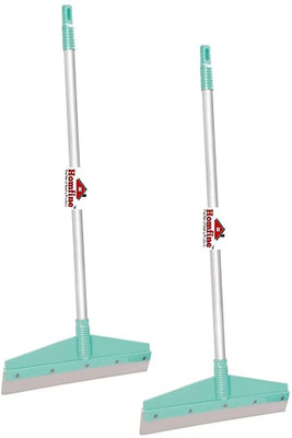 homfine Small Size Bathroom Wiper for Multipurpose use (Handle Size 24in, Wipe 12in, 2Pc) Floor Wiper(Green)