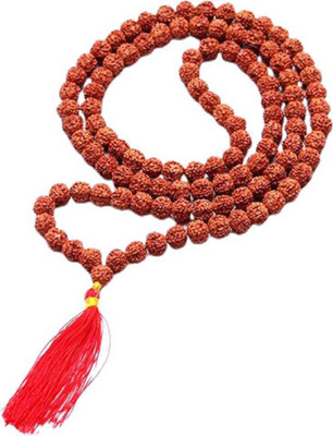 LETNIX 5 Mukhi | FIVE Faced Rudraksha Mala (Indonesian Java Beads) Wood Chain