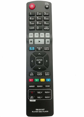 BhalTech RM-B1167 AKB72976002 AKB73295901 BLU-RAY 3D LED LCD Universal Compatible LG Remote Controller(Black)