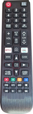 Axelleindia SamsungSmart-1 Compatible REO132 Smart LED LCD Remote With NetFlix and Prime Video Option For Samsung Remote Controller(Black)