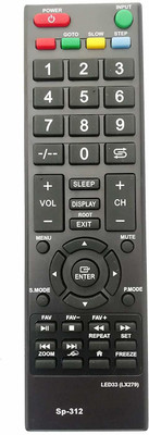 BhalTech LX279 SP-312 LED33 LCD LED TV Universal speedcon Remote Controller(Black)